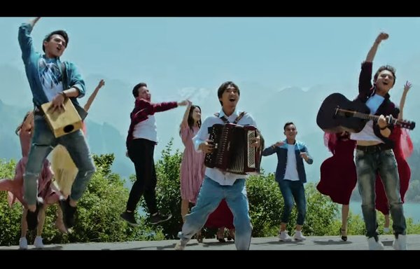 The Chinese government has unleashed a fresh wave of propaganda to counter criticism of the regime's treatment of Uighur Muslims in the Xinjiang region. The latest push includes a colourful musical film called 'The Wings of Songs', shown in a screenshot from YouTube.