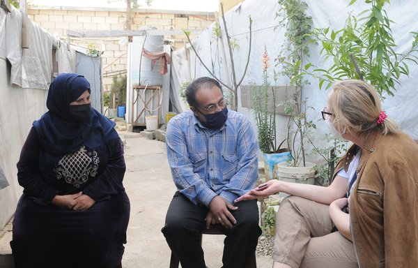 Khaled al-Ali and his wife Shama al-Hadid say the multiple crises in Lebanon have had a severe adverse impact on their living conditions. [Ziad Hatem/Al-Mashareq]